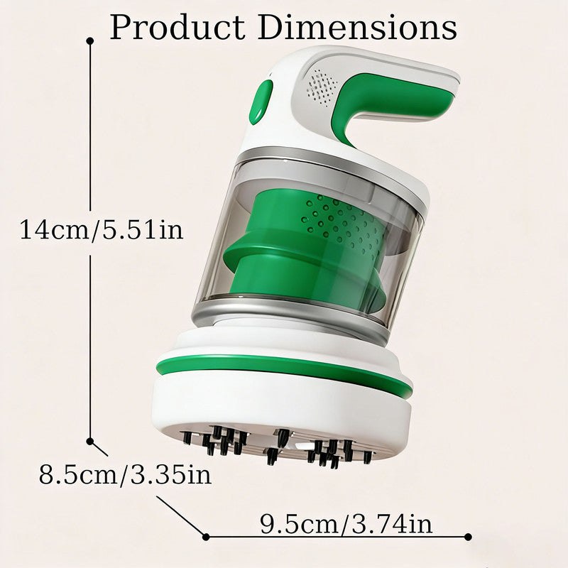 Desk Vacuum Cleaner, Type-c Rechargeable Mini Vacuum Cleaner - Cordless Desk with Flat Nozzle & Brush Attachment | for Keyboard Crumbs, Pet Hair, Paper Scraps （green）