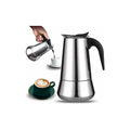 12-Cup Italian Coffee Maker In Stainless Steel, Suitable For All Types Of Hobs, 12 Cups