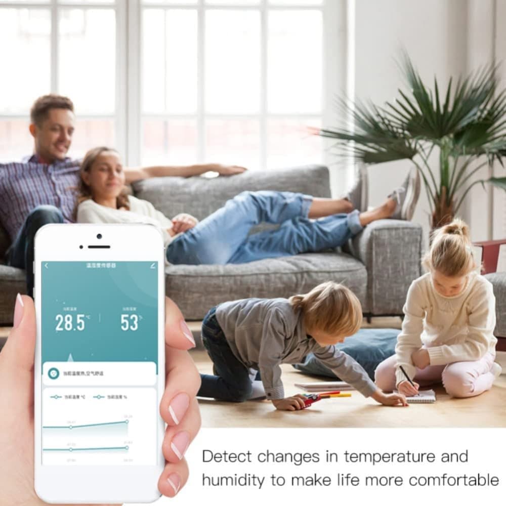 2-Pack Smart WiFi Thermometer with App Notification, Alexa Compatible, White