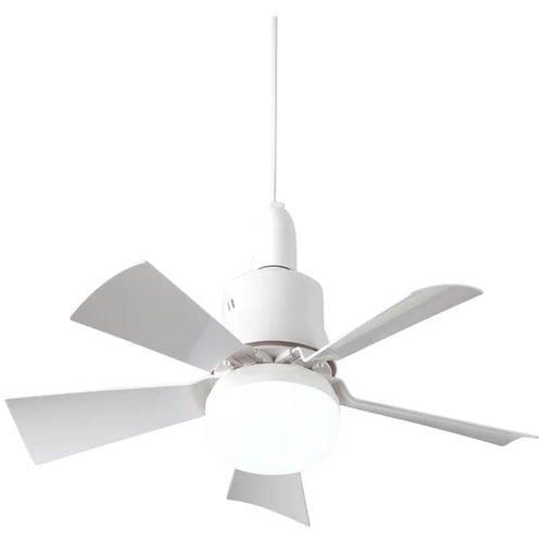 52 Inch LED Ceiling Fan with Remote Control, 3 Speeds and 3 Light Colors, E27 Bulb Compatible, White