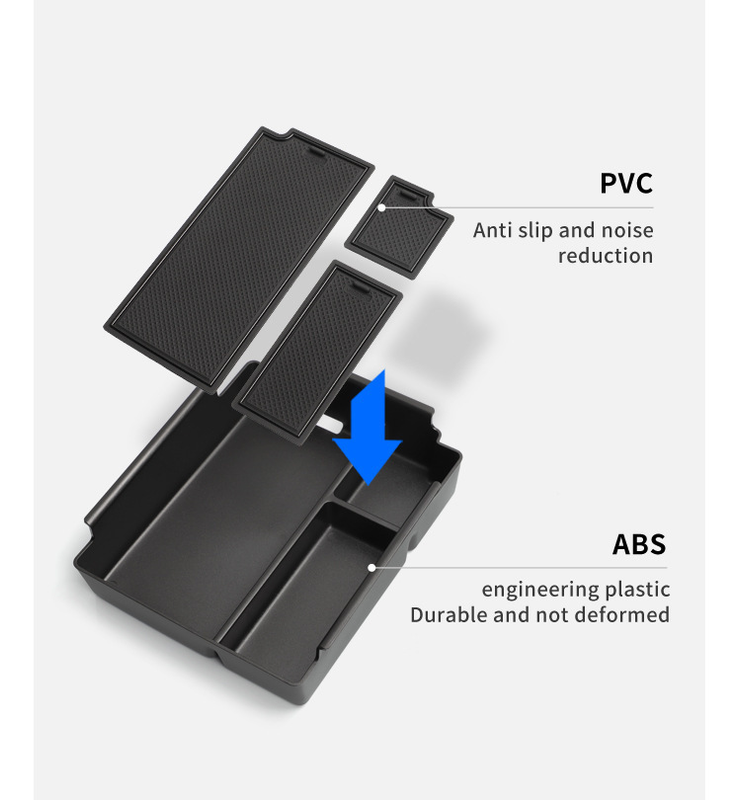 Custom ABS Armrest Storage Organizer Tray Fit BYD Shark Pickup, Anti Slip Center Console Insert Box
