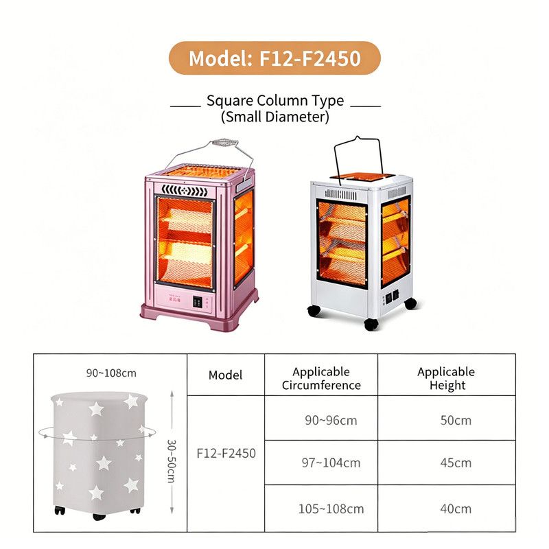 Heater Protective Cover Star Pattern for F12-F2450 Dustproof Washable