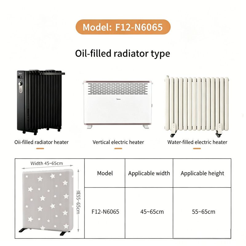 Heater Protective Cover Star Pattern for F12-N6065 Dustproof Washable