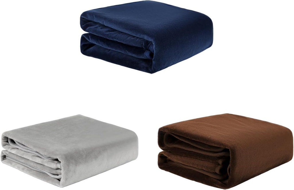 USB Rechargeable Heated Blanket Soft Flannel Grey, 100 x 70 cm