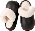 Womens Winter Slippers Waterproof Removable Lining Black, Size 40-41, 25 cm
