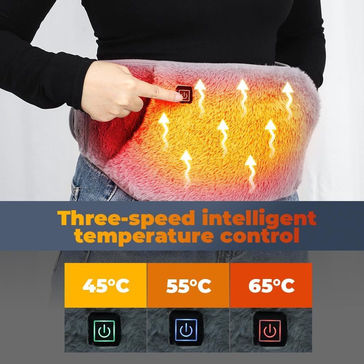 USB Heated Waist Belt Hand Warmer for Menstrual Cramp Relief