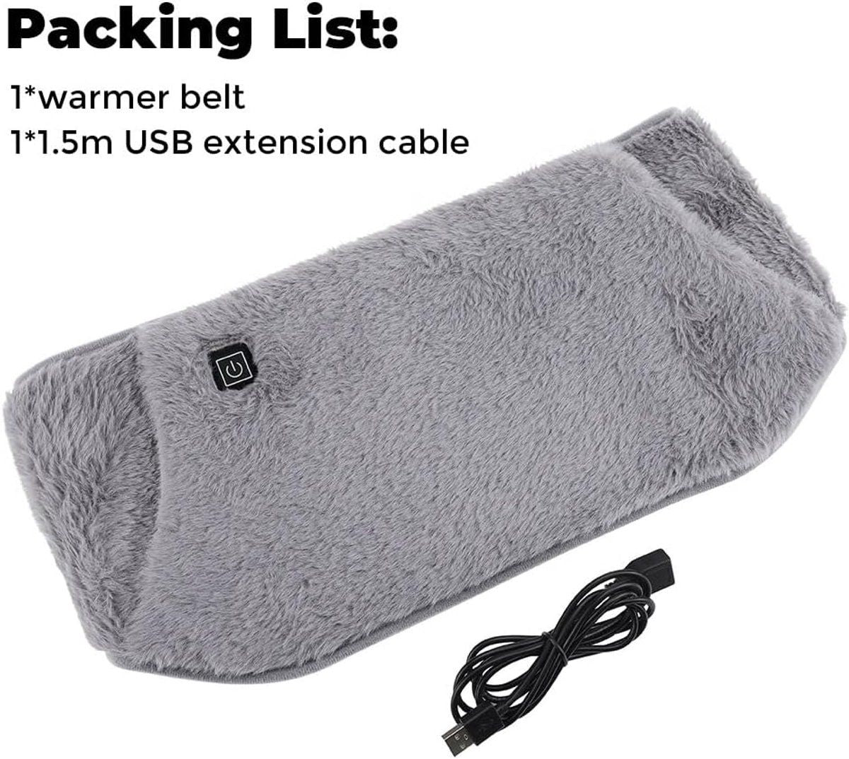 USB Heated Waist Belt Hand Warmer for Menstrual Cramp Relief