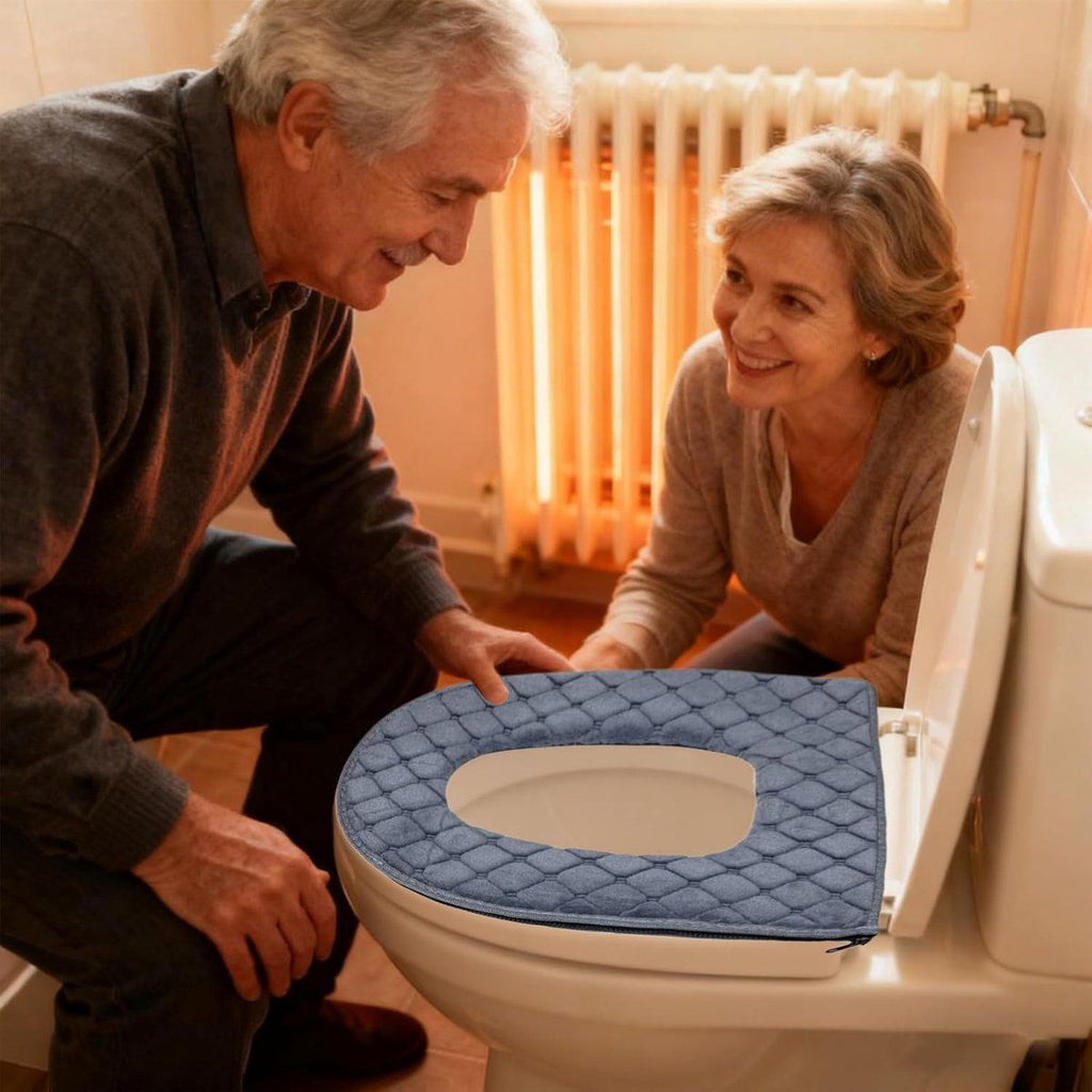 USB Heated Toilet Seat Cover 5 Level Heating with Timer Grey