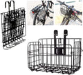 Foldable Bicycle Basket Removable Metal Mesh with Quick Release