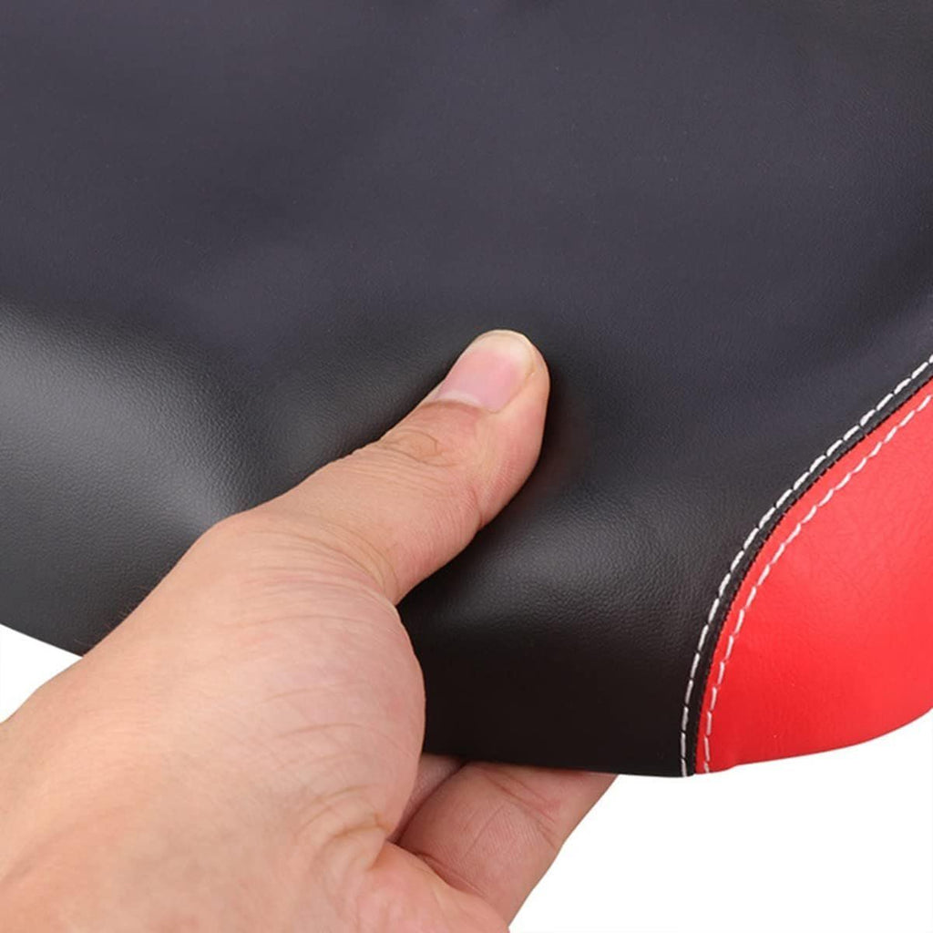 Black and Red Bicycle Saddle Shock Absorbing Wide Seat Cushion Unisex, 26 x 17 x 9 cm