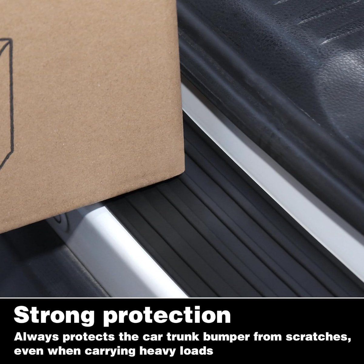 Black and Red Universal Car Bumper Protection Strip Scratch Resistant Anti Slip, 104 x 9 cm