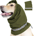 Dog Winter Earmuffs Calming Waterproof Snowproof Army Green, Size M, 40-54 cm