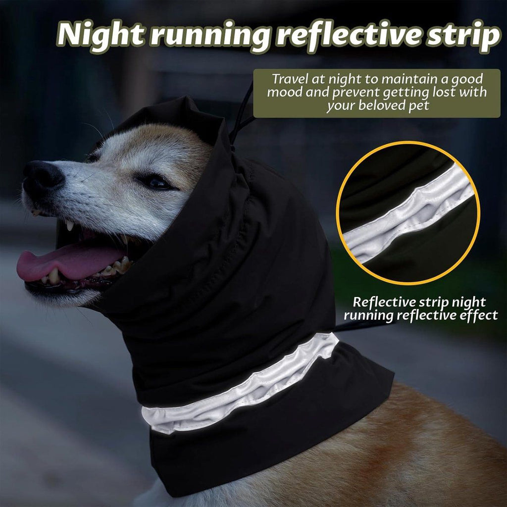 Dog Winter Earmuffs Calming Waterproof Snowproof Black, Size L, 50-64 cm