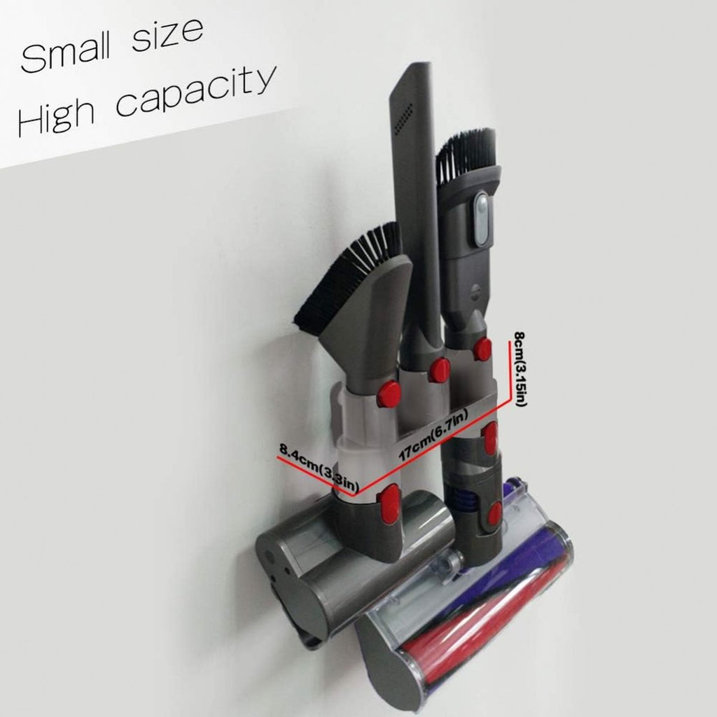 Wall Mount Suitable for Dyson Vacuum Cleaner V7/V8/V10/V11 Accessories - Suspension System - Wall Bracket - Wall Holder - Wall Mount - Docking Station - Can Hold 5 Accessories - Mounting Materials Included