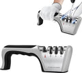 4-in-1 Knife Sharpener - Stainless Steel - Anti-Slip Knife Sharpener - Pull-through Sharpener - 4 Settings - With Anti-Slip Base - Sharpening Steel for Knives - Scissor Sharpener - Sharpening - For Polishing Knives, Scissors, and Other Knives