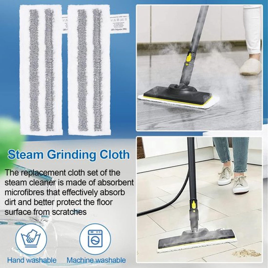Accessory Set Suitable For Kärcher Easyfix Sc2, Sc3, Sc4 & Sc5 - Steam Cleaner Accessories - 12-Piece - Replacement Microfiber Cloths - Mop Pad - Steam Cleaner Brushes - Replacement Parts - Powerful Stain Removal