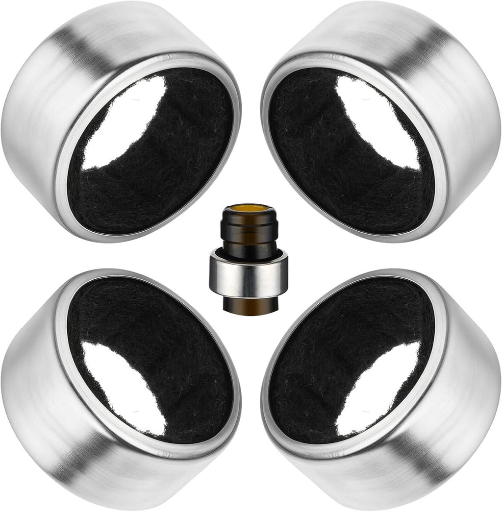 pieces - Wine Drip Ring - Stainless Steel Wine Ring with Drip Catcher - wine drip ring - Drip ring - drip stoppers - Bar Supplies - Kitchen Gadgets - wine accessories