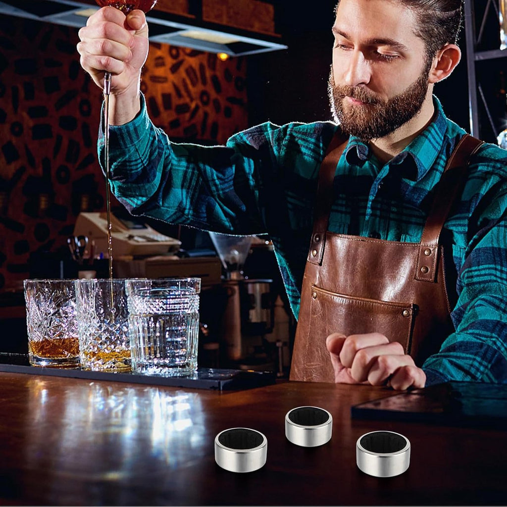 pieces - Wine Drip Ring - Stainless Steel Wine Ring with Drip Catcher - wine drip ring - Drip ring - drip stoppers - Bar Supplies - Kitchen Gadgets - wine accessories