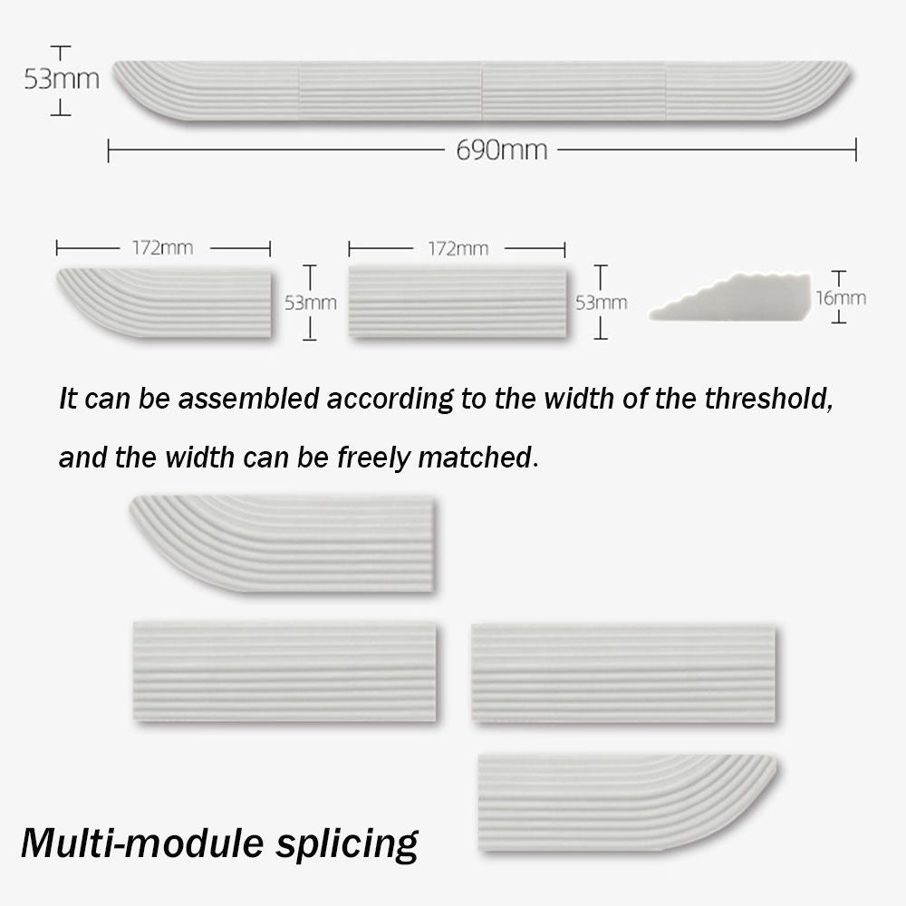 Threshold strip for robot vacuum cleaner beige