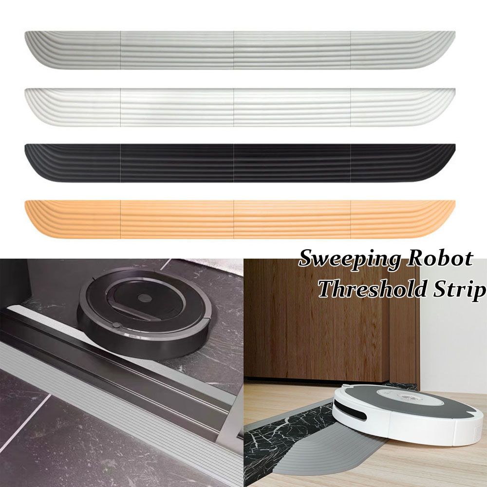 White Threshold Strip Compatible with Robot Vacuum Cleaner