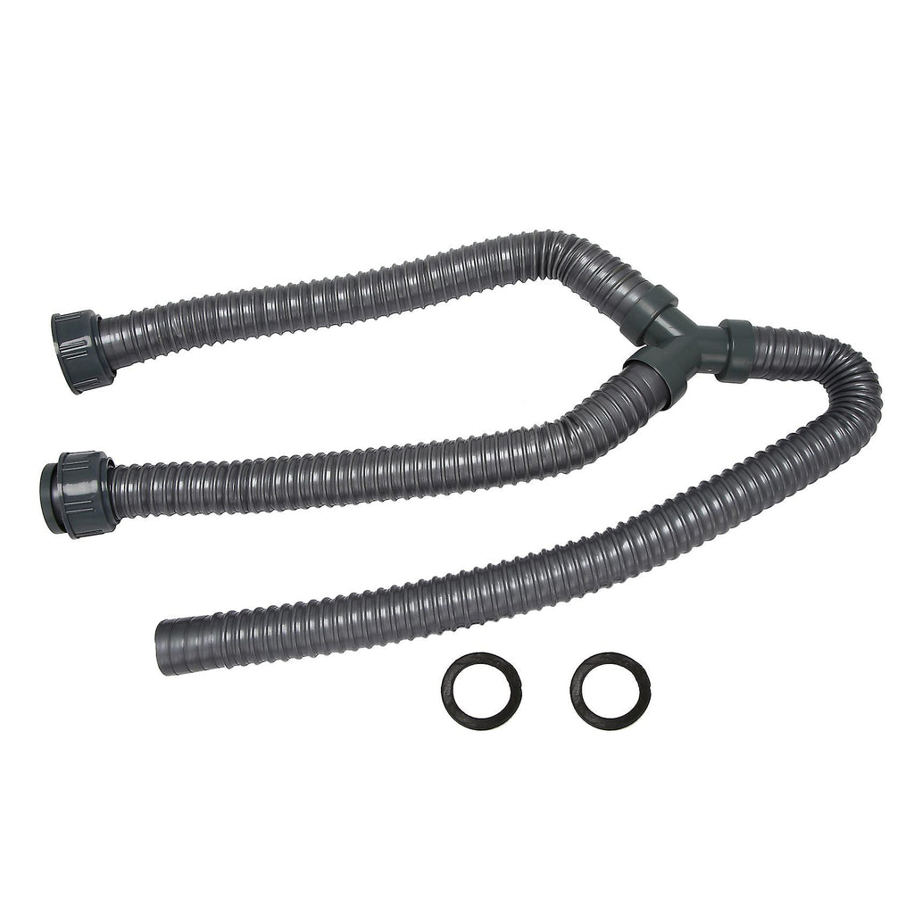 Washing Machine PVC Y-Shaped Drain Hose 1m Pipe Connector