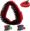 Mop Heads Replacement Scrubbing Brush Mop Head for Vileda Turbo Spin Mop, Hard Bristle Carpet Brush Cleaning Brush for Bathroom Garage Kitchen1x Brush 1x Brush Red