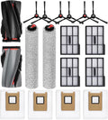17 Pack Replacement Parts Kit for eufy E25 Omni / E28 Omn Robot Vacuum, 1 Set Main Brush, 2 Roller Mop, 6 Side Brush, 4 HEPA Filter, 4 Dust Bag