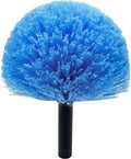 Dust brush head - 8" diameter blue screw head for spider web vacuum cleaners