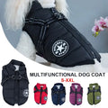 Green Waterproof Winter Dog Jacket with Built-in Harness, Windproof Warm Coat with Reflective Strips and Elastic Belly Band, Size XL for Large Dogs