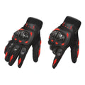 Red Full Finger Outdoor Cycling Motorcycle Sports Gloves, Nylon Material with Comfortable Sweat Holes and Joint Protection, Anti-Slip Anti-Impact Size XL
