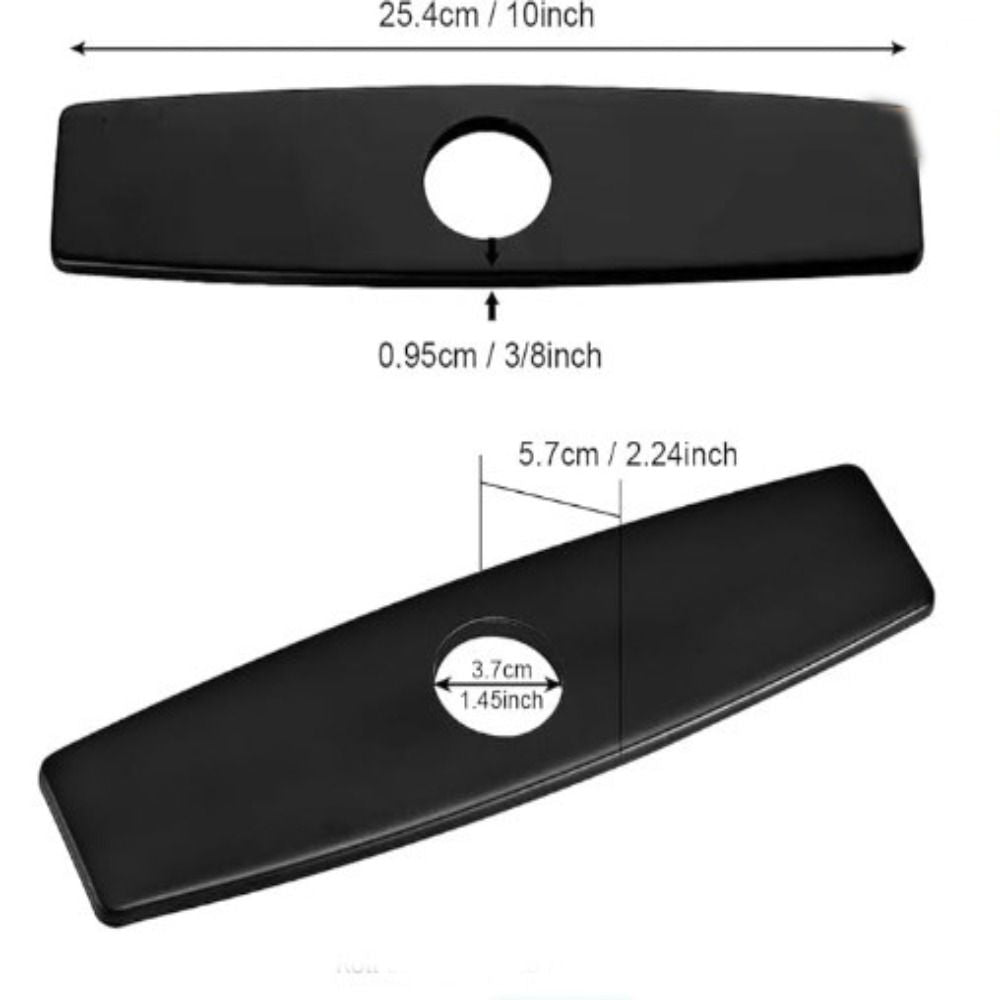 Sink cover plate, Stainless steel material, 10 Inch Sink Deck Plate, stainless steel construction, Matte Black Finish