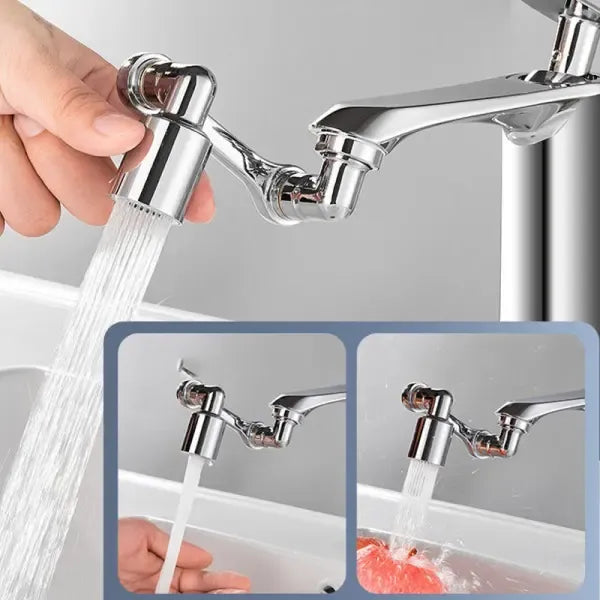 Alloy Universal Rotation Faucet Aerator Retractable Swivel Copper Alloy, splash reduction, water filtration, Black Finish