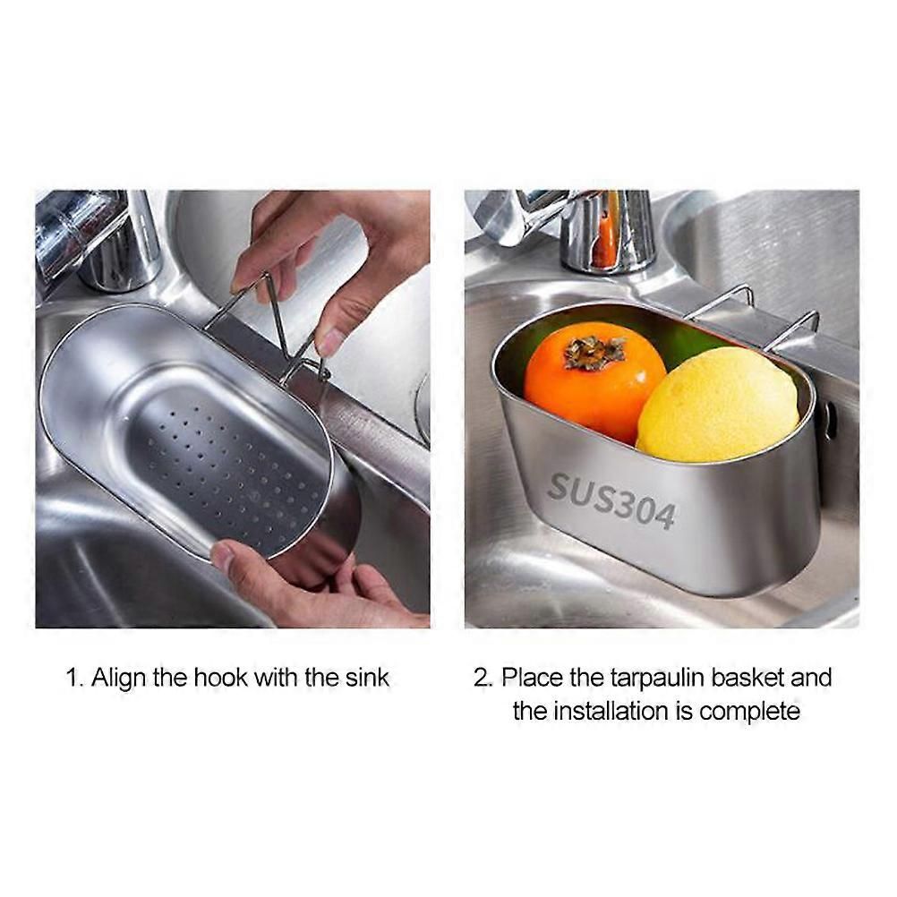 Stainless steel sink drain strainer basket, multifunctional waste filter for kitchen and bathroom, water filtration