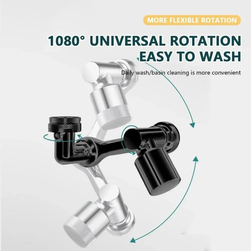 New 1080 Degree Rotation Universal Rotation Faucet Sprayer Head For Sink Faucet Extender Splash Bubbler Nozzle Kitchen Tap 22/24 Adaptor 1080 one mode