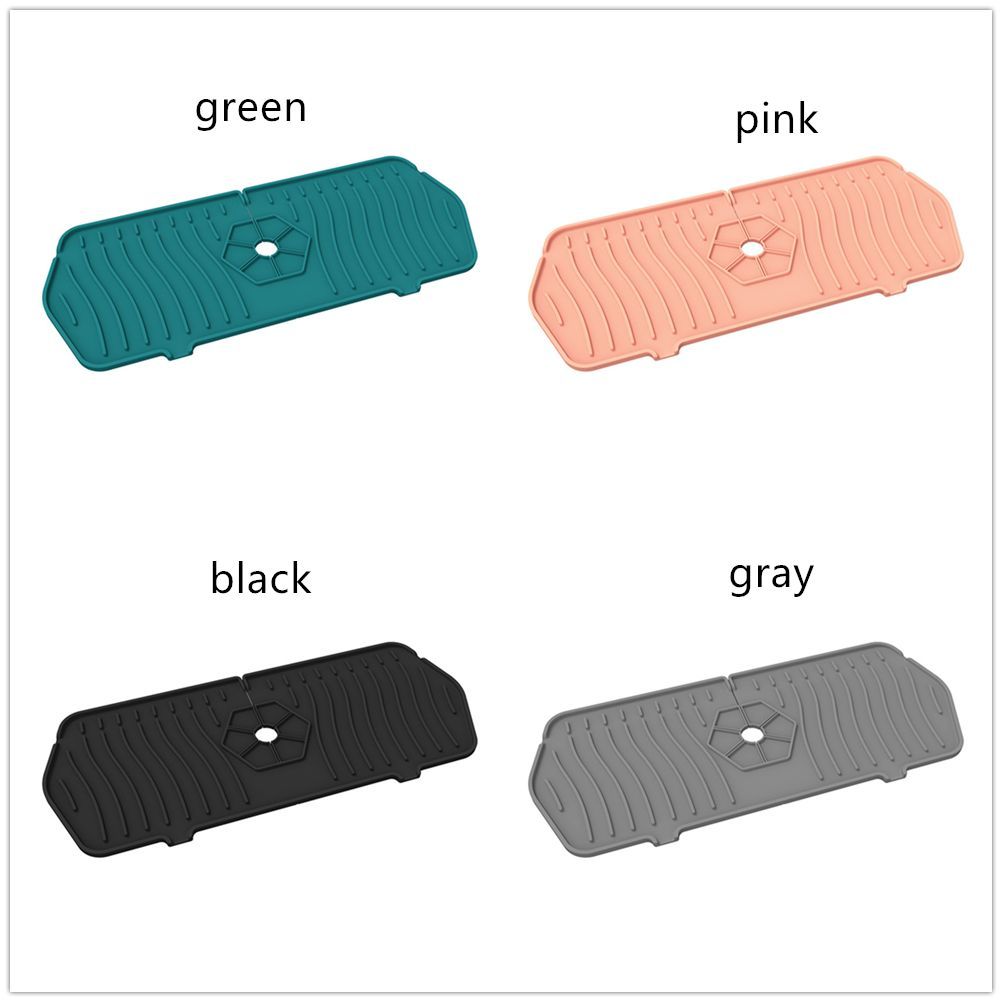 Faucet Mat for Kitchen Counter- Splash Guard, Bathroom Counter Pad, Silicone material, Grey