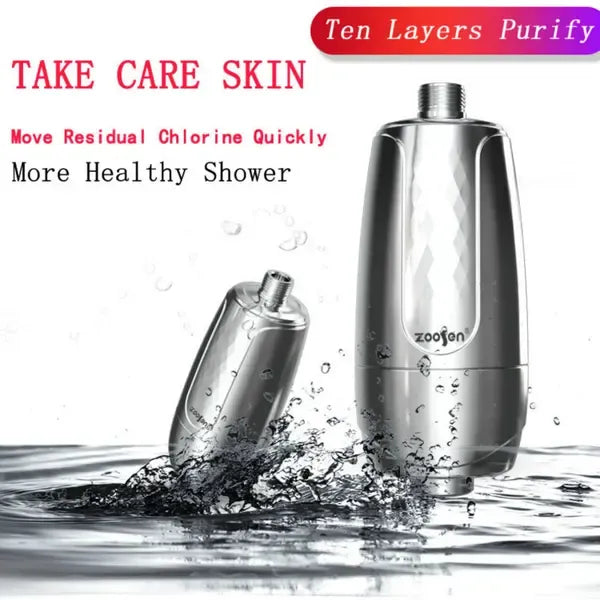 Shower Filter 10-Stage Shower Head Filter with Replaceable Filter Cartridges Water Softener Shower Head to Remove Chlorine Too Hard