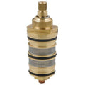 Brass Thermostatic Shower Valve with Cartridge and Handle for Shower Mixer, brass construction, durable plumbing accessory, Black Finish