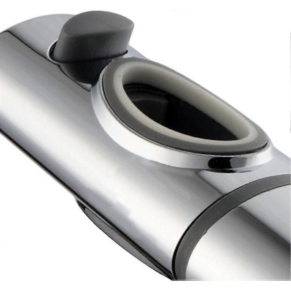 Shower Bracket, Shower Rod Slider, Replacement Bracket for Hand Shower Especially for Oval Slider Rod Height Adjustable Spray Holder on, Chrome Finish