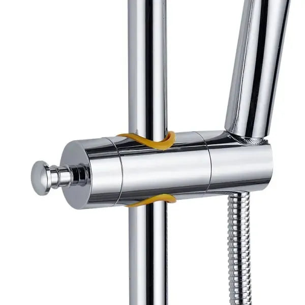 360 Degree Rotation Adjustable 18-25 mm Shower Rod Fit Shower Head Holder Bracket Rod Bar Male, ABS material, Grey/Orange Finish Options