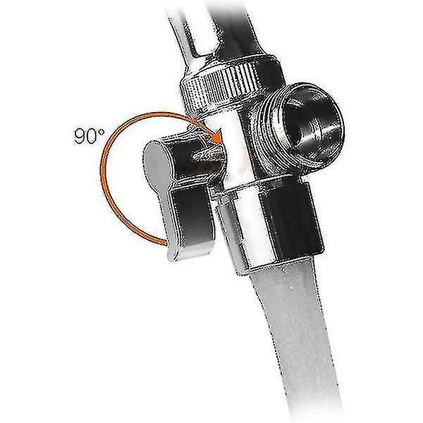 Faucet Adapter Kitchen Sink Diverter Valve Faucet Connector for Bathroom Mixer Shower, brass material, M22/M24 Thread Compatibility, Chrome Finish