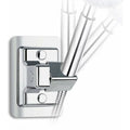 360 Degree Rotation Adjustable Shower Head Holder, Wall Mount No Drilling, Universal Shower Bracket, Compatible with Most Shower Heads, Chrome Finish
