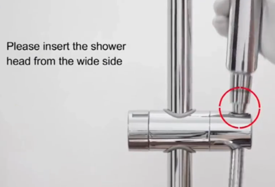 Hand shower holder for shower rod adjustable 18-25 mm Shower Rod Fit ABS, 11.73 x 4 cm Overall Size, Silver Finish