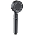 5 Spray Modes Adjustable High Pressure Shower One-Button Stop Water Massage Shower Head Water Saving Shower Bathroom Accessories, Black Finish