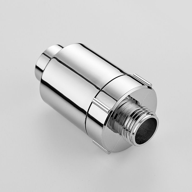 2 pcs Faucet Water Purifier and Shower Water Filter, Tap Water Filtration Cartridge, Household Water Softener, Silver Finish