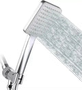 Handheld High Pressure Shower Head with 6 Spray Modes, 1.5m Shower Hose, ABS material, G1/2 Thread, Silver Finish