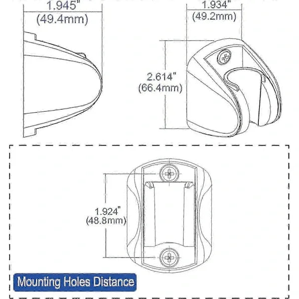 Wall Mounted Shower Bracket for Handheld Shower Head, Height and Angle Adjustable Bathroom Holder, ABS Material, Chrome Finish