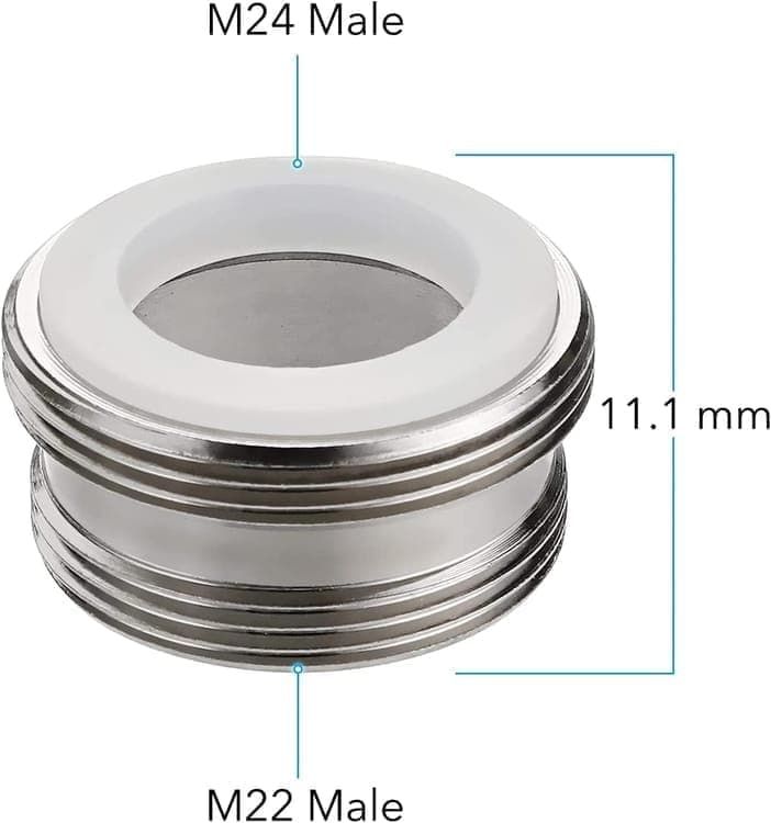 Faucet Adapter with Distributor- 3-Way Switch with M22/M24 Thread/G1/2" Threads for Kitchen Faucet & Hand Shower, solid brass material, Chrome Finish