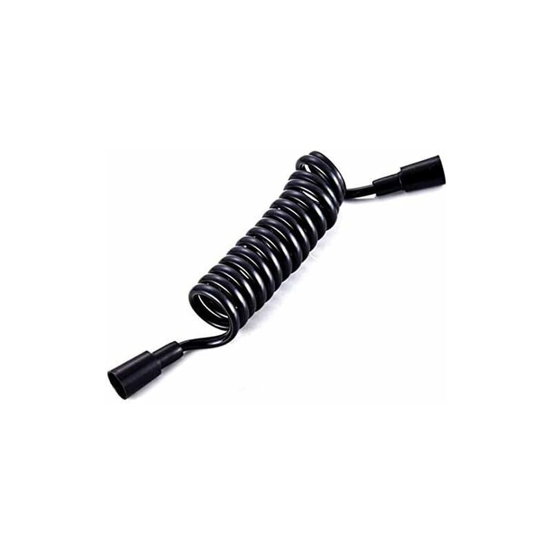 Bidet Hose 2m Telescopic Shower Hose ABS Replacement Spring Shower Hose for Bathroom Toilet Handheld Shower Head Bidet Sprayer, Black Finish