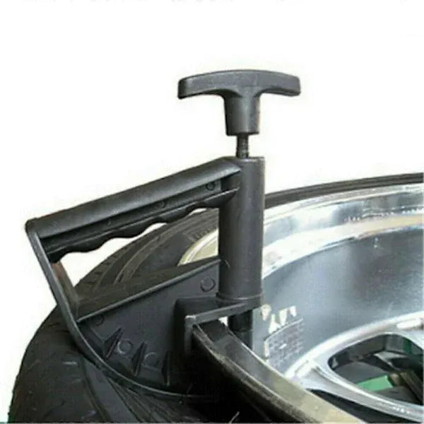 2pcs Car Tire Changer Rim Clamp Tire Mounting Machine Rim Pressing Tool Wheel Changing Aid Rim Clamp Adapter Black Accessories, Made of Plastic