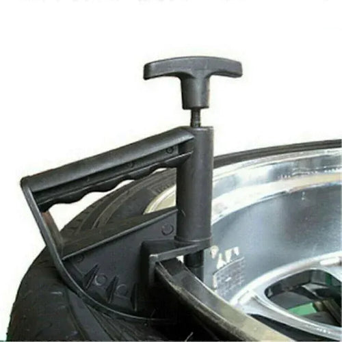 2pcs Car Tire Changer Rim Clamp Tire Mounting Machine Rim Pressing Tool Wheel Changing Aid Rim Clamp Adapter Black Accessories, Made of Plastic